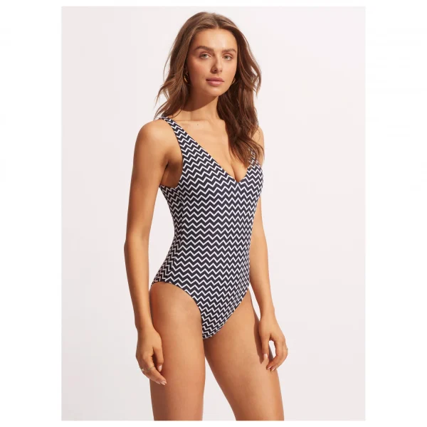 magasin en ligne france Seafolly – Women’s Sienna Deep V Neck One Piece – Maillot De Bain 5